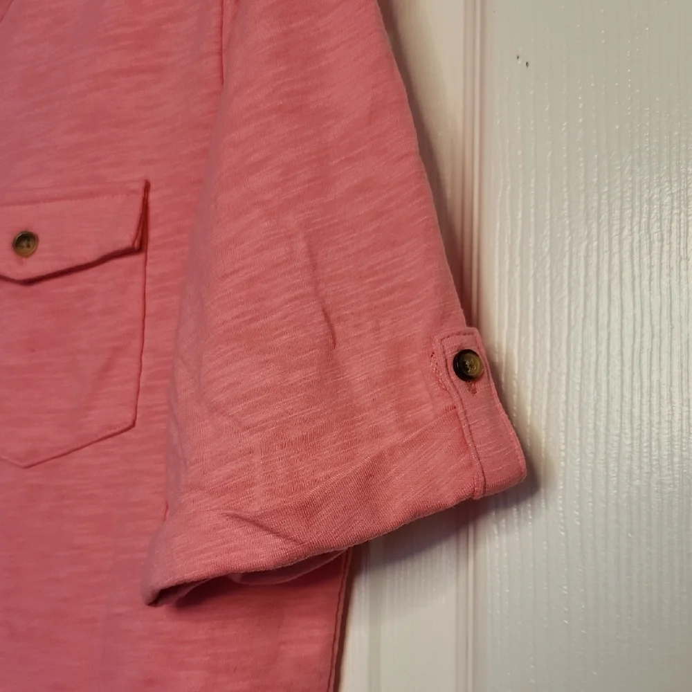 Croft & Barrow Women's Rose Button-Up Blouse - Picture 5 of 10